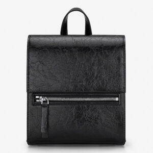Mini folding backpack with box shape - BAC 0224 - Black