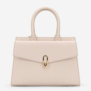 Handbag with twist lock - TOT 0189 - Cream color