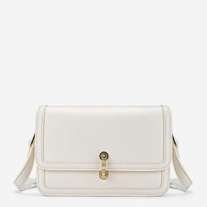 Classic flap crossbody bag with clasp - SHO 0277 - Cream