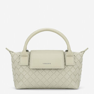 Checkered flap handbag - TOT 0196 - Light gray